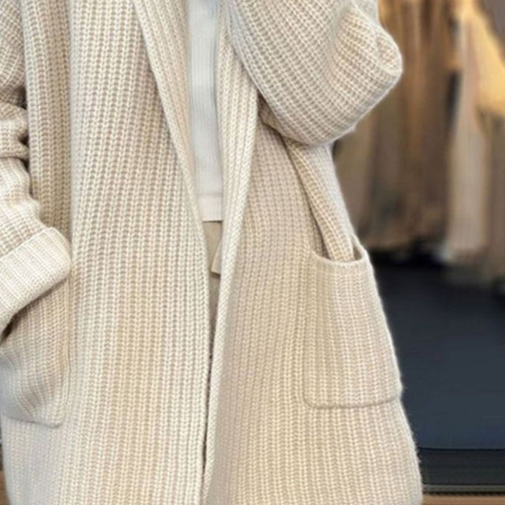 Elisabeth | Cardigan en tricot oversize pour femmes avec décolleté en V et poches