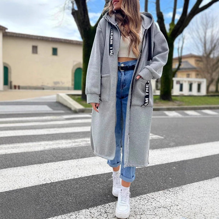 Marlene | Hoodie Oversized Femme Manteau Long à Capuche