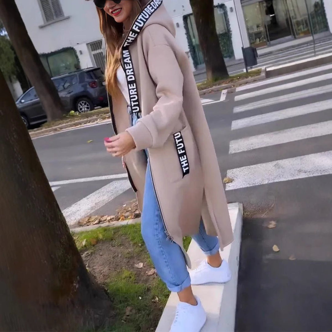 Marlene | Hoodie Oversized Femme Manteau Long à Capuche