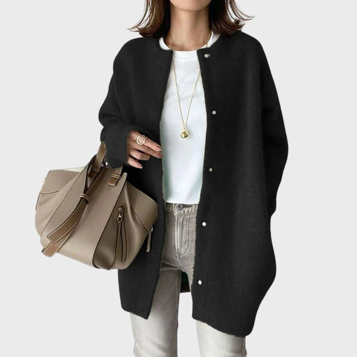 Clara | Cardigan oversize en cachemire pour femmes avec boutons-pression