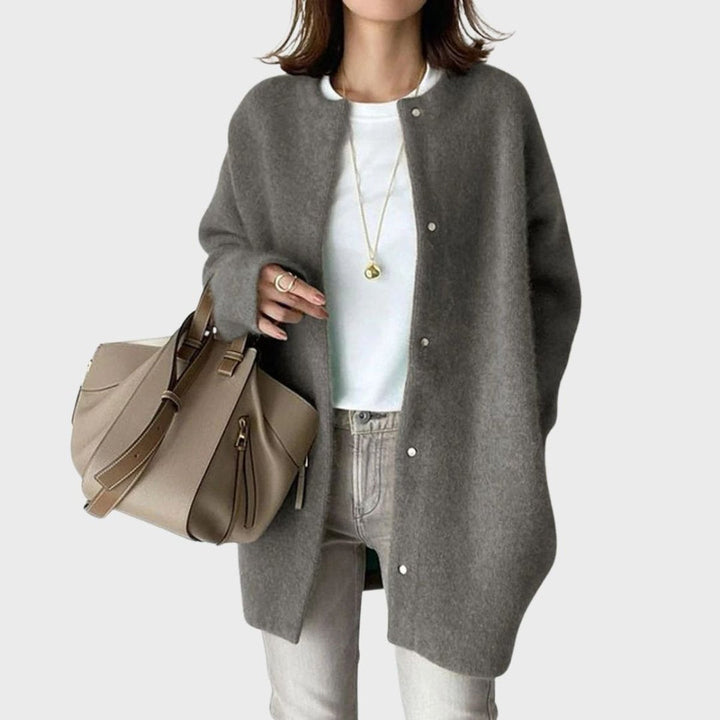 Clara | Cardigan oversize en cachemire pour femmes avec boutons-pression