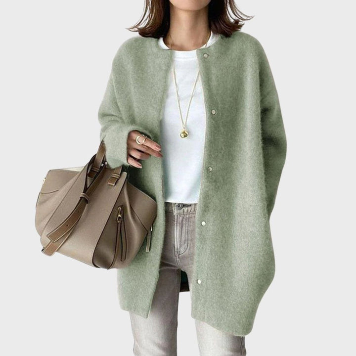 Clara | Cardigan oversize en cachemire pour femmes avec boutons-pression