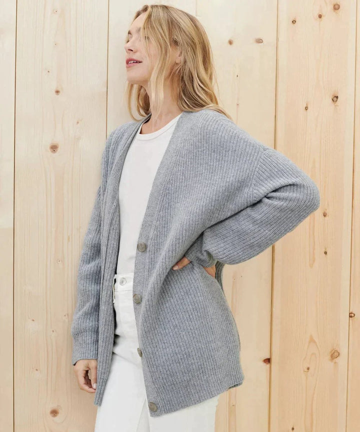 Lena | Cardigan oversized en cachemire pour femmes avec décolleté en V