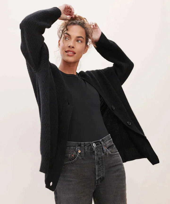 Lena | Cardigan oversized en cachemire pour femmes avec décolleté en V