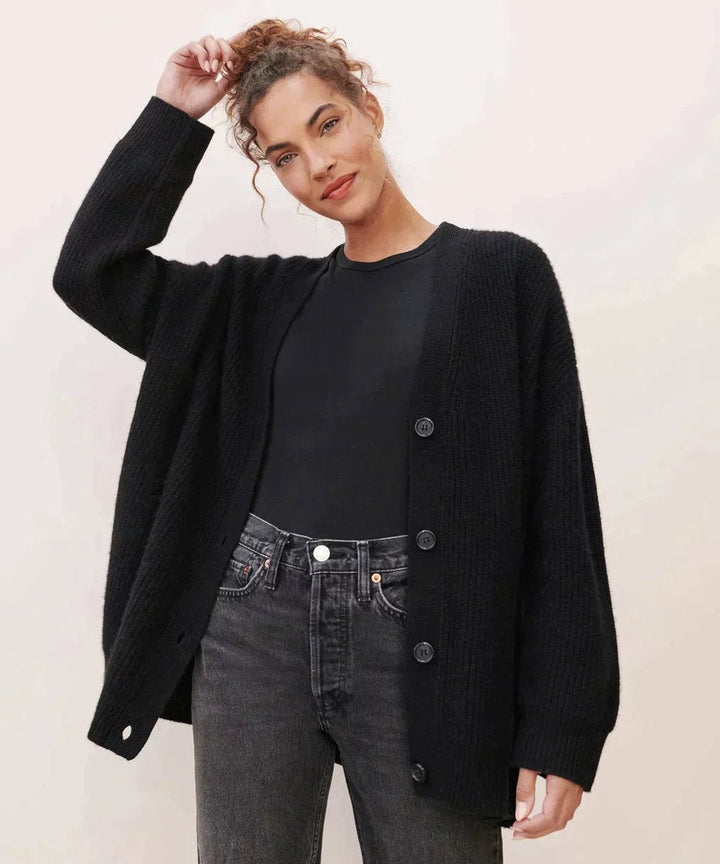 Lena | Cardigan oversized en cachemire pour femmes avec décolleté en V