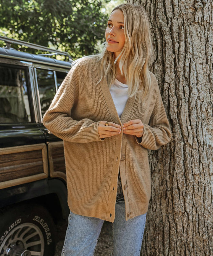 Lena | Cardigan oversized en cachemire pour femmes avec décolleté en V