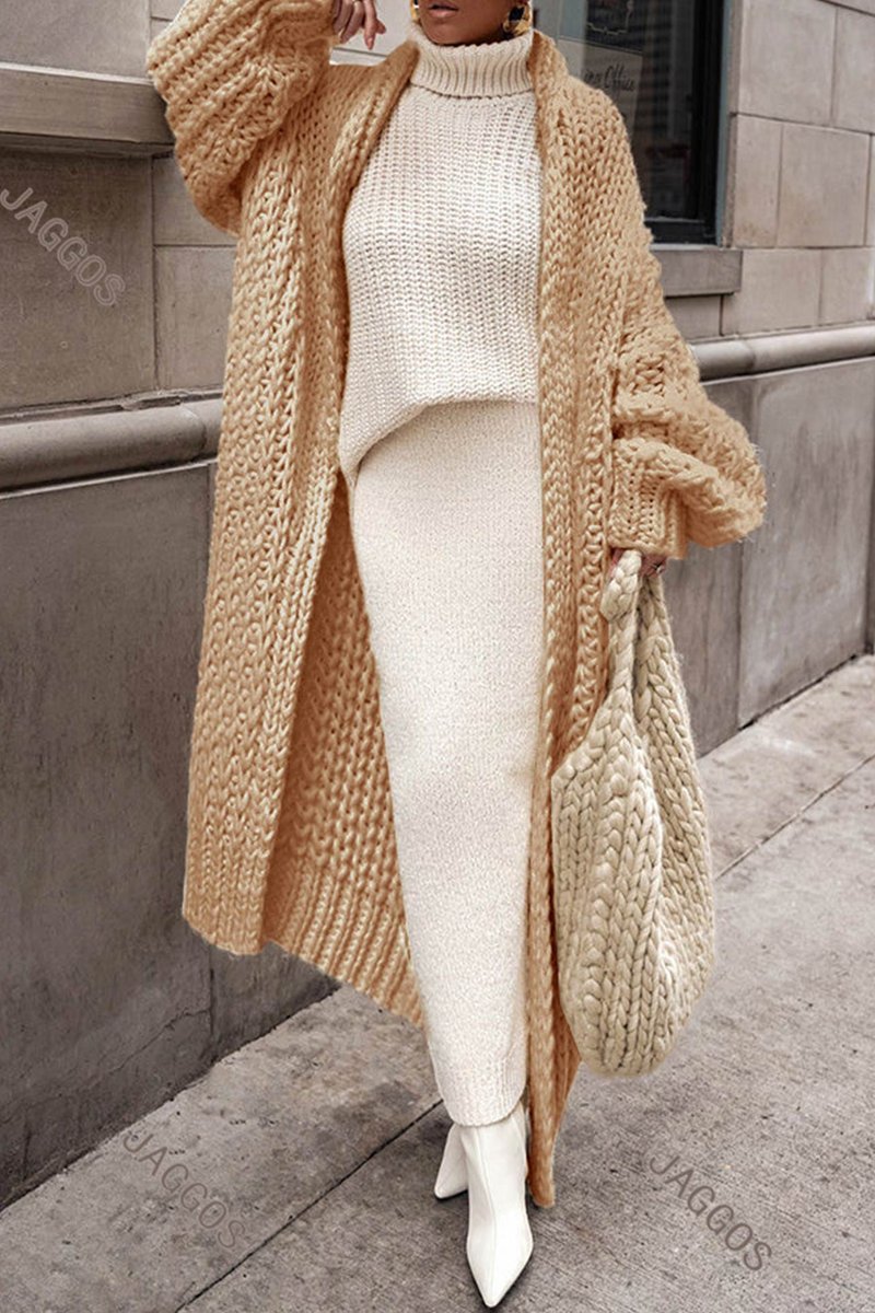 Hannah | Cardigan long oversized en tricot pour femmes