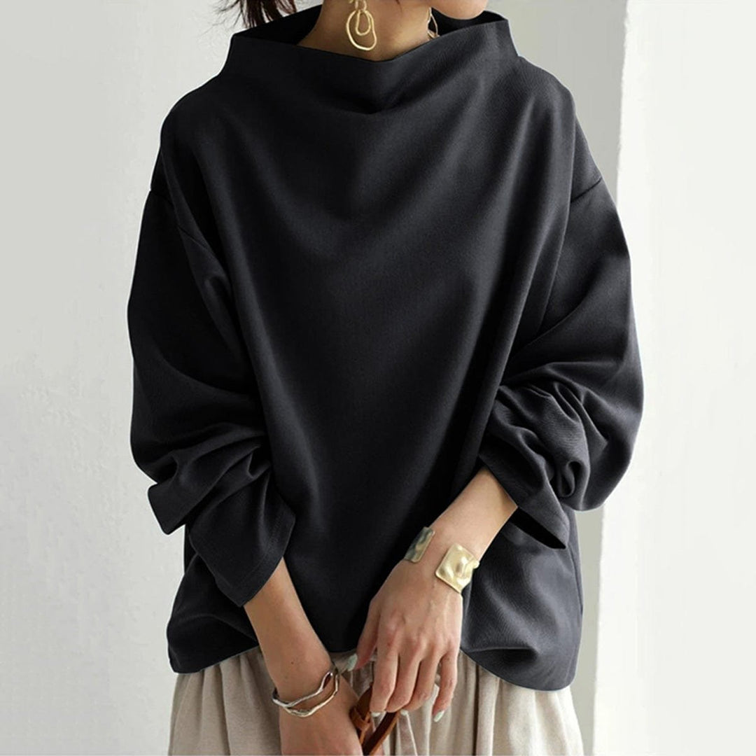 Mia | Pull en tricot oversized pour femmes avec col montant et coupe ample