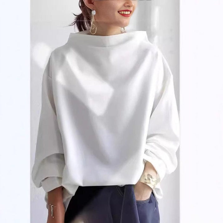 Mia | Pull en tricot oversized pour femmes avec col montant et coupe ample