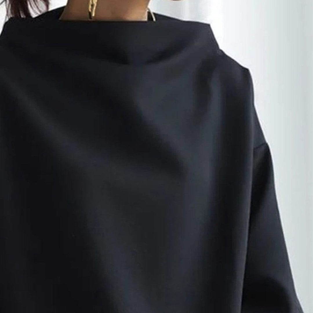 Mia | Pull en tricot oversized pour femmes avec col montant et coupe ample