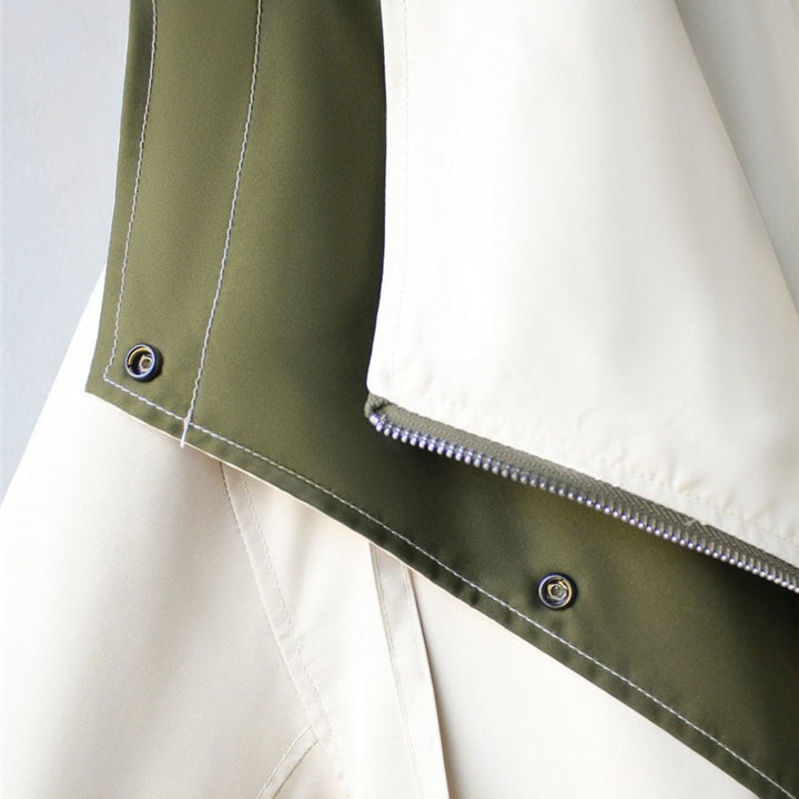 Hannah | Manteau Trench Oversize Femme Imperméable à Col Double