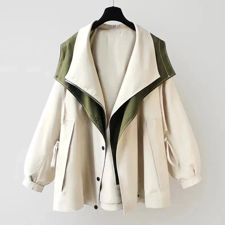 Hannah | Manteau Trench Oversize Femme Imperméable à Col Double