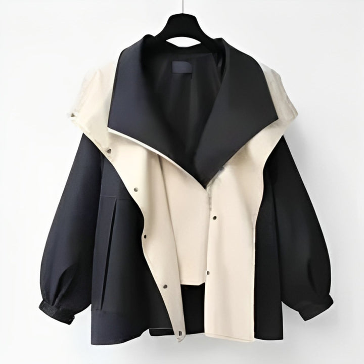 Hannah | Manteau Trench Oversize Femme Imperméable à Col Double
