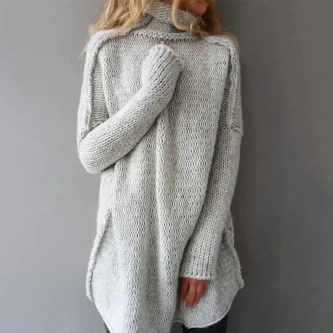 Charlotte | Pull Over-Dimensionné à Col Roulé pour Femmes en Tricot Épais