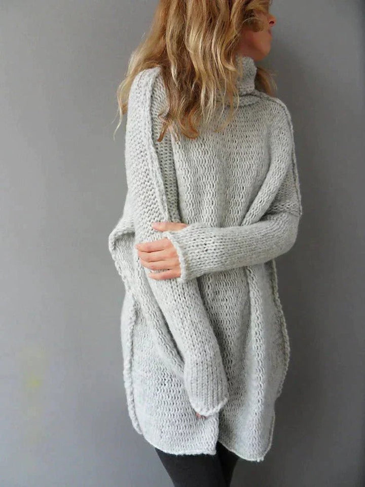 Charlotte | Pull Over-Dimensionné à Col Roulé pour Femmes en Tricot Épais