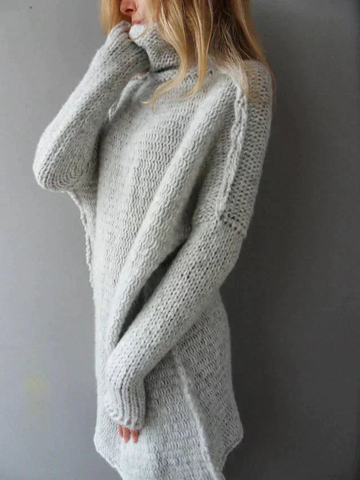 Charlotte | Pull Over-Dimensionné à Col Roulé pour Femmes en Tricot Épais