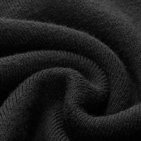 Pull femme à manches longues, bords-côtes et col roulé sans fermeture