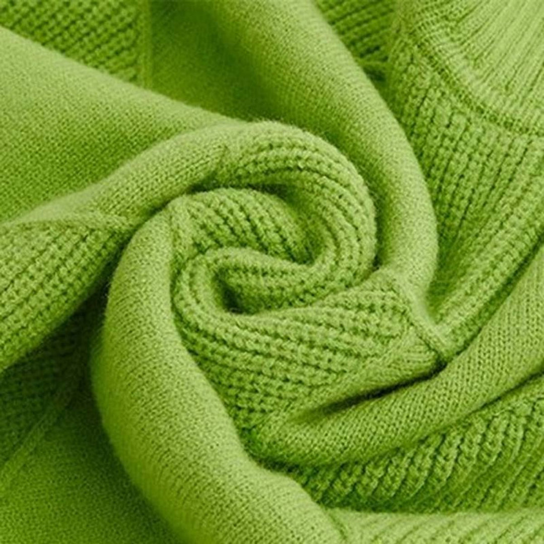 Greta | Pull à col roulé pour femmes avec motif en losanges Pull en tricot décontracté