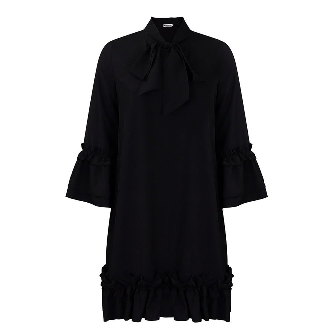 Annika | Robe tunique à volants pour femmes avec col à nœud