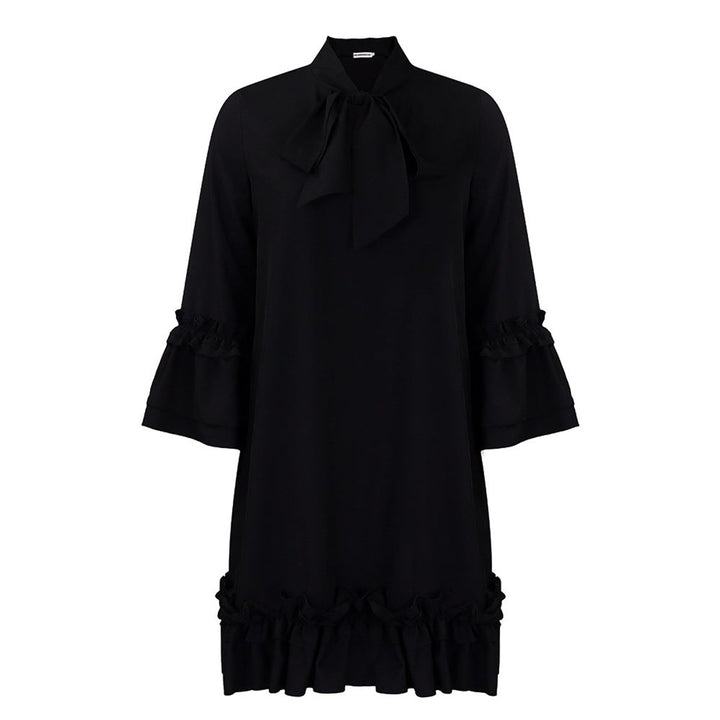 Annika | Robe tunique à volants pour femmes avec col en nœud