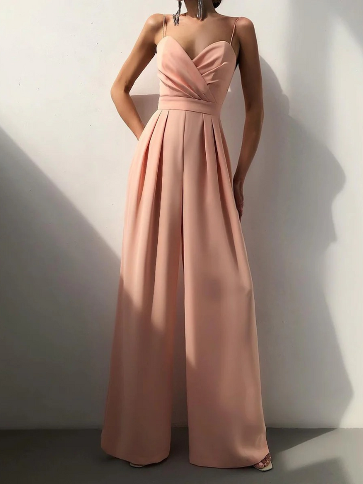 Jumpsuit féminin élégant avec jambes larges | Été