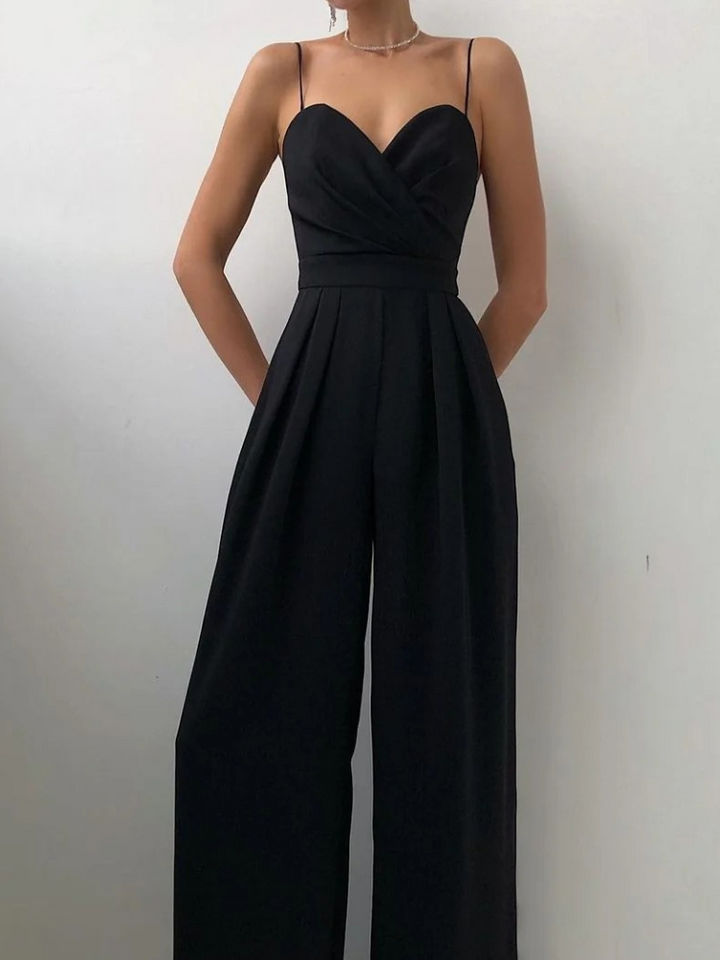 Jumpsuit féminin élégant avec jambes larges | Été