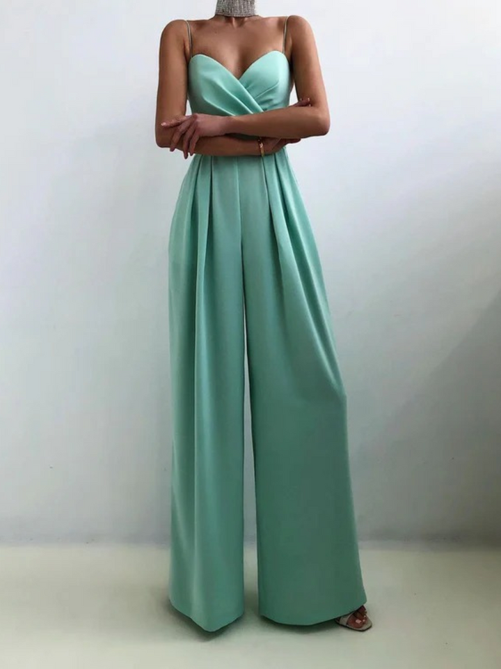 Jumpsuit féminin élégant avec jambes larges | Été