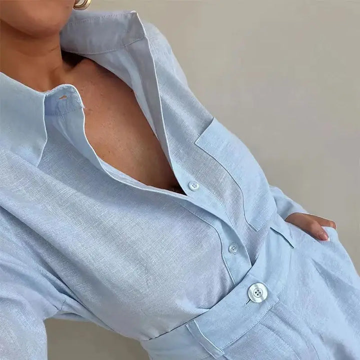 Ensemble d'été pour femmes avec chemise et short taille haute