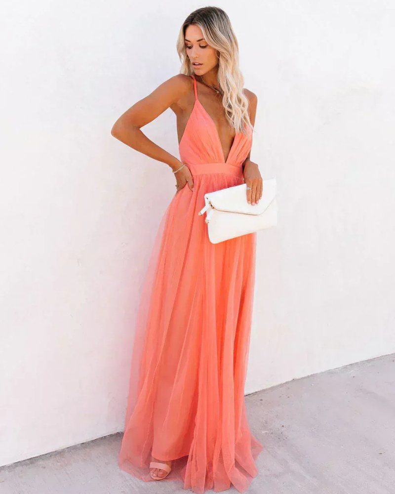Robe de soirée en dentelle élégante pour femmes | Maxi