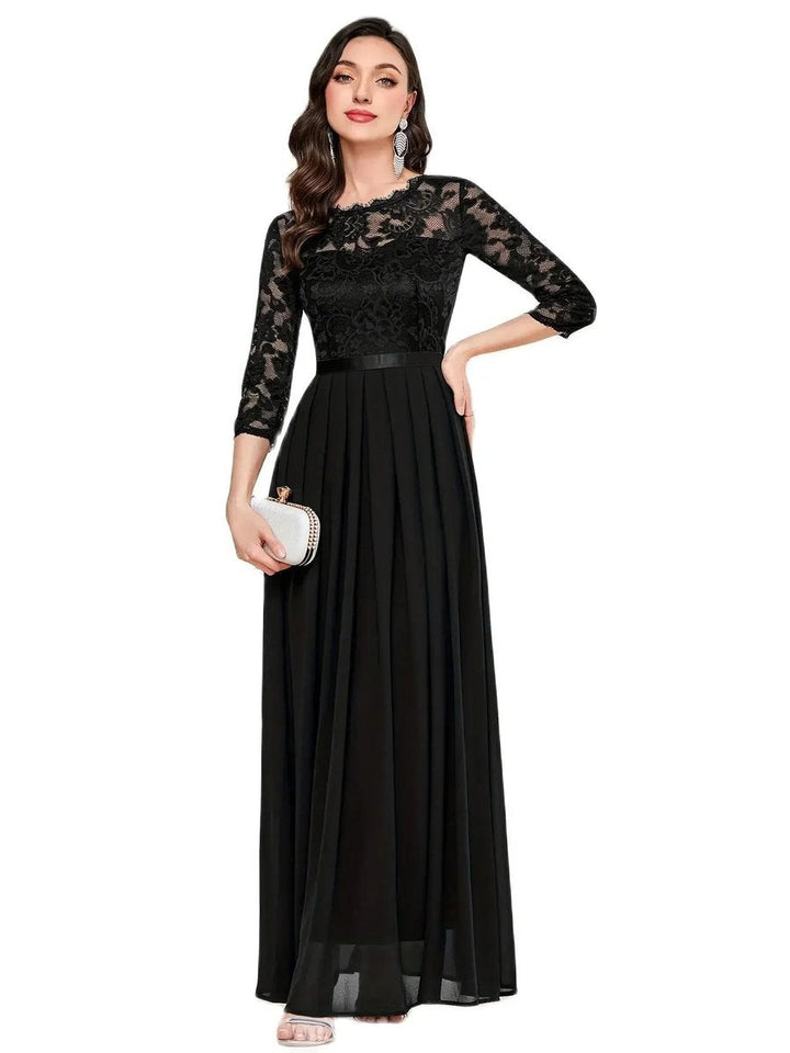 Katharina | Robe de Soirée Élégante en Dentelle et Chiffon pour Femmes