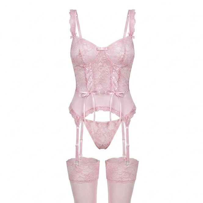 Sophie | Ensemble de lingerie en dentelle pour femmes avec corset et porte-jarretelles