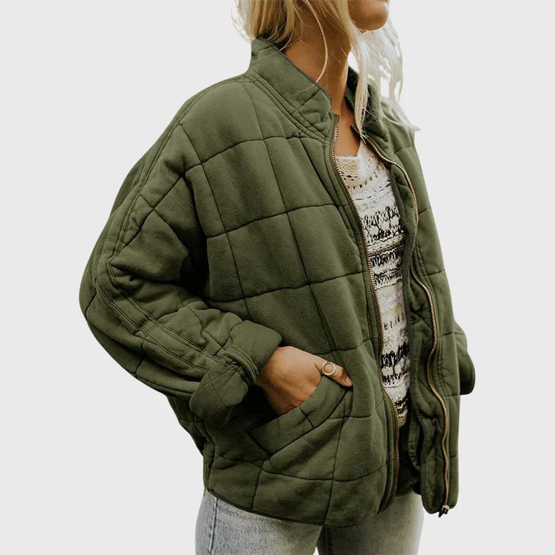 Nora | Veste matelassée pour femmes, légère, courte avec fermeture éclair