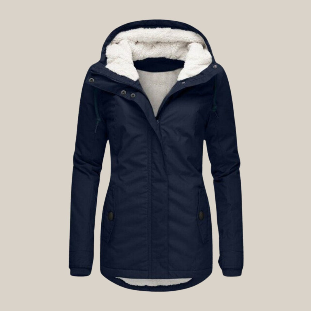 Leonie | Veste matelassée pour femmes avec doublure en polaire et capuche, manteau d'hiver