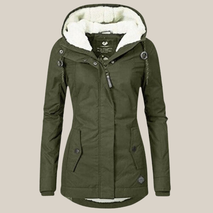 Leonie | Veste matelassée pour femmes avec doublure en polaire et capuche, manteau d'hiver