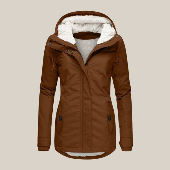 Leonie | Veste matelassée pour femmes avec doublure en polaire et capuche, manteau d'hiver