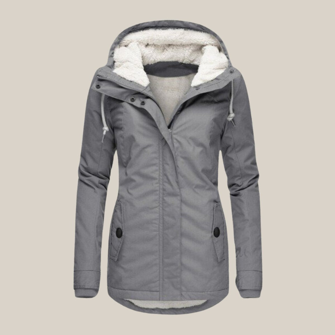 Leonie | Veste matelassée pour femmes avec doublure en polaire et capuche, manteau d'hiver