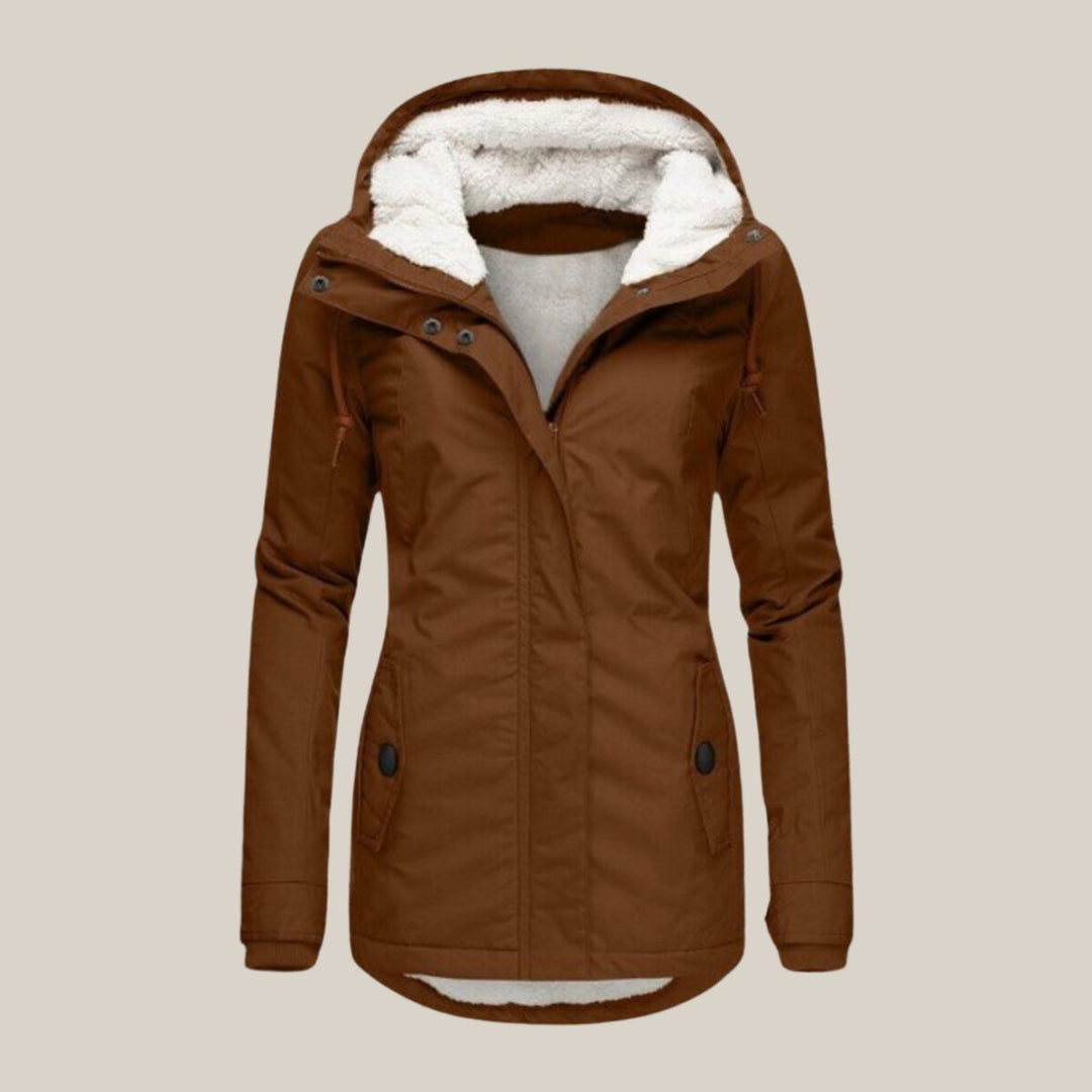 Leonie | Veste matelassée pour femmes avec doublure en polaire et capuche, manteau d'hiver