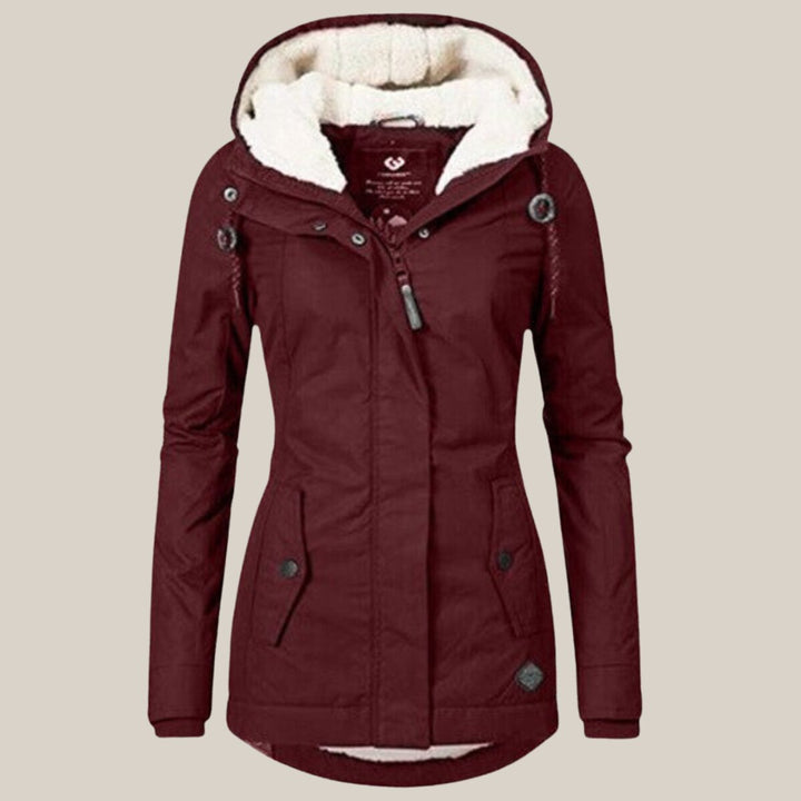 Leonie | Veste matelassée pour femmes avec doublure en polaire et capuche, manteau d'hiver