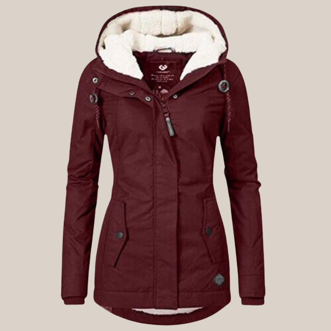 Leonie | Veste matelassée pour femmes avec doublure en polaire et capuche, veste d'hiver