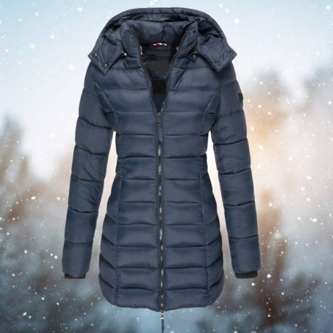 Emilia | Veste matelassée pour femmes avec capuche, cintrée et chaude