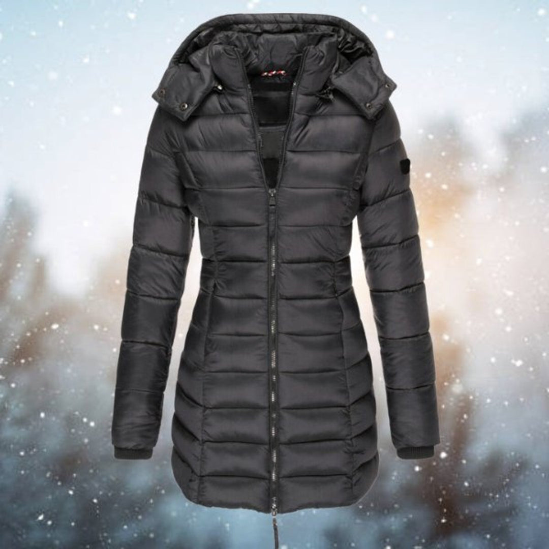 Emilia | Veste matelassée pour femmes avec capuche, cintrée et chaude