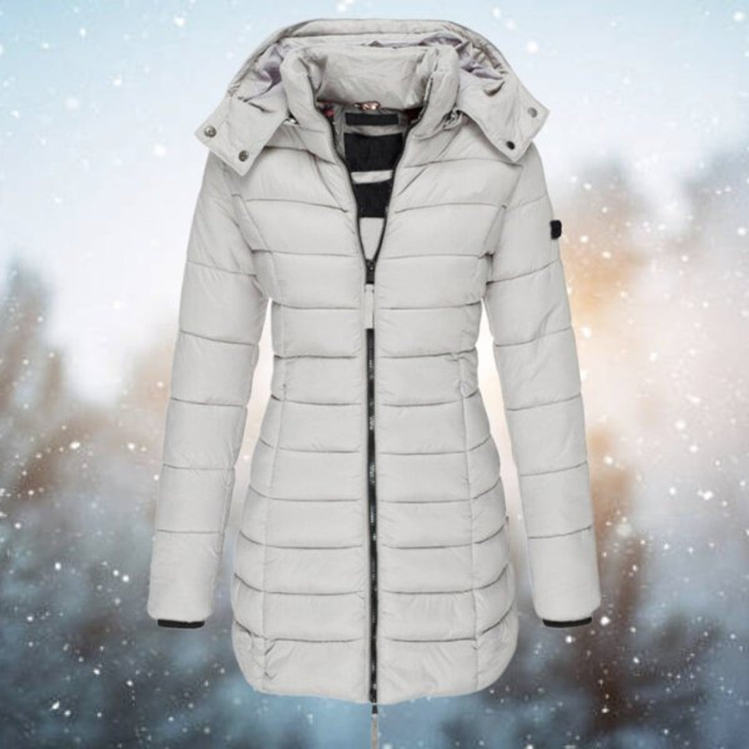 Emilia | Veste matelassée pour femmes avec capuche, cintrée et chaude