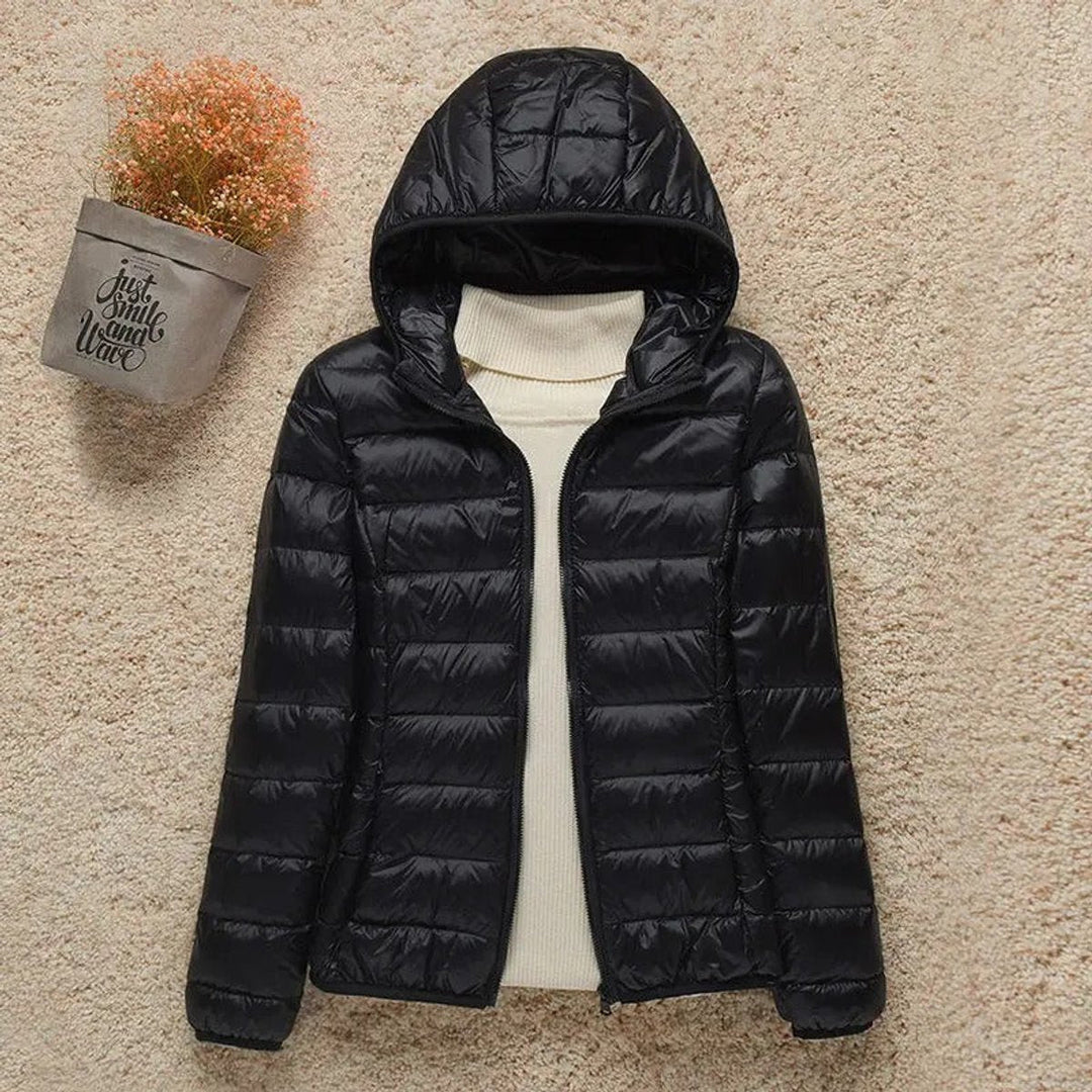 Elisabeth | Veste matelassée pour femmes avec capuche, ultra légère, idéale pour la mi-saison