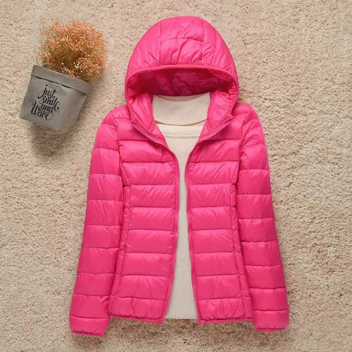 Elisabeth | Veste matelassée pour femmes avec capuche, ultra légère, idéale pour la mi-saison