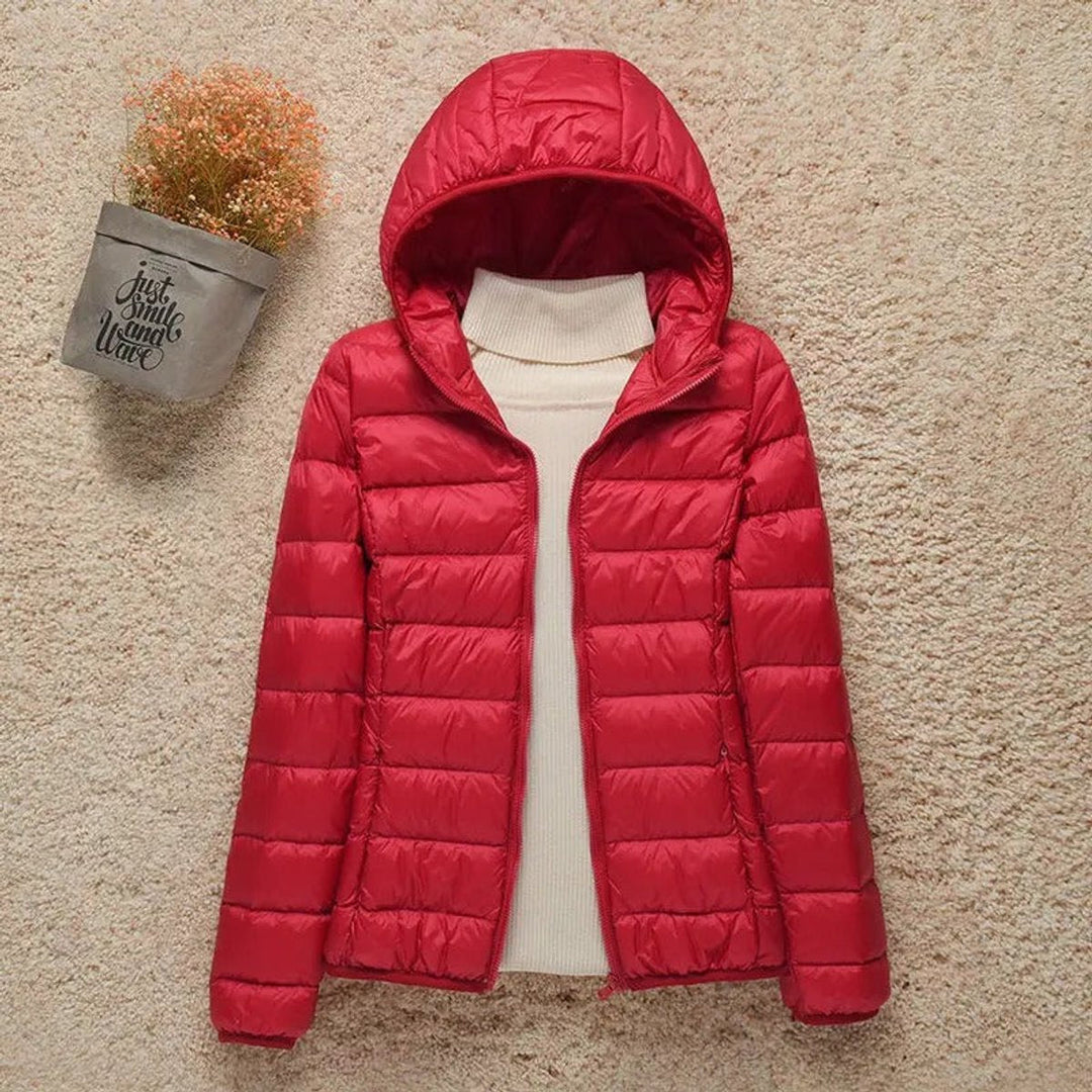 Elisabeth | Veste matelassée pour femmes avec capuche, ultra légère, idéale pour la mi-saison