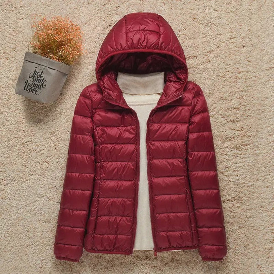 Elisabeth | Veste matelassée pour femmes avec capuche, ultra légère, idéale pour la mi-saison