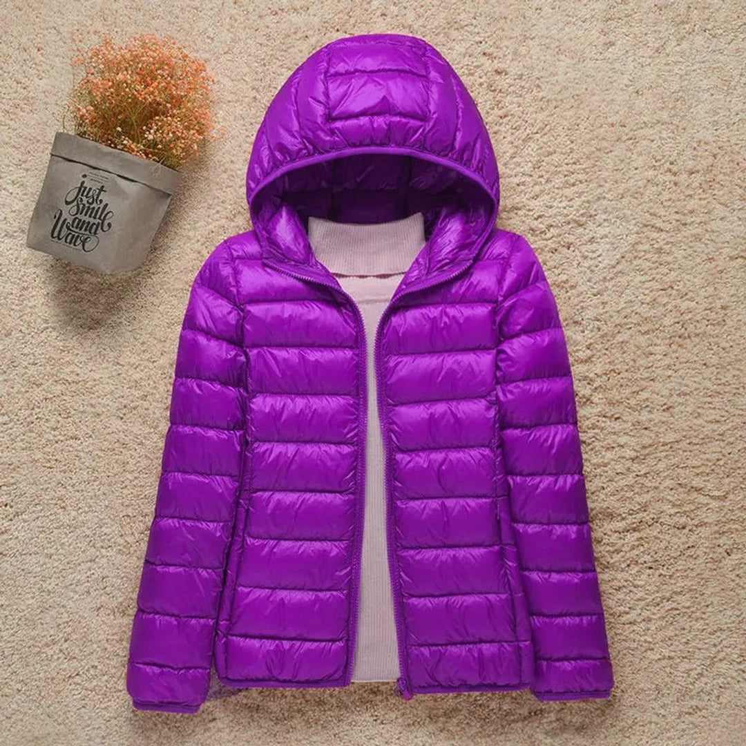 Elisabeth | Veste matelassée pour femmes avec capuche, ultra légère, idéale pour la mi-saison