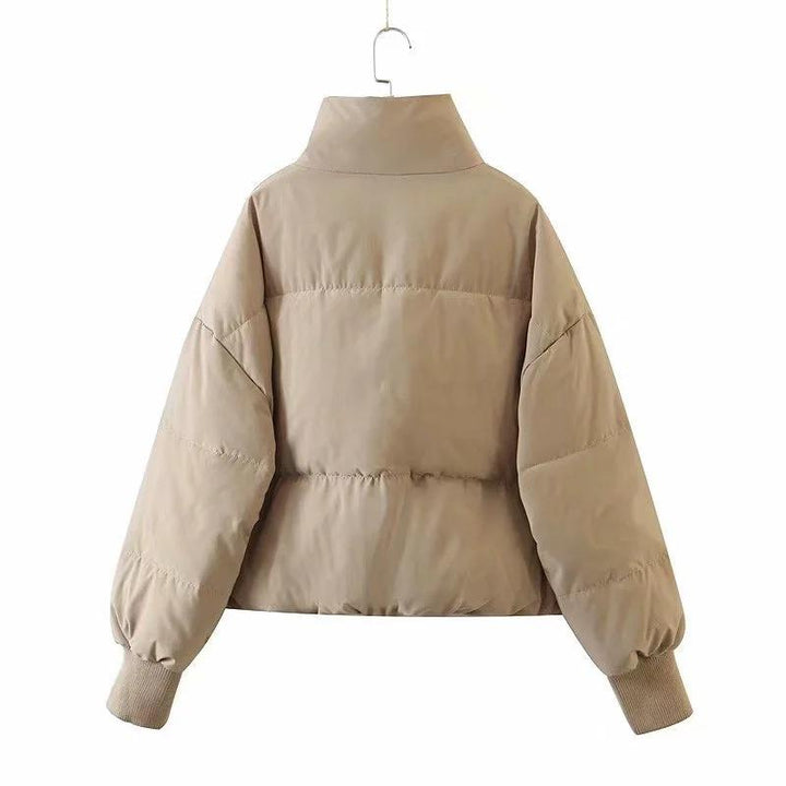Veste matelassée pour femmes avec fermeture éclair et col montant
