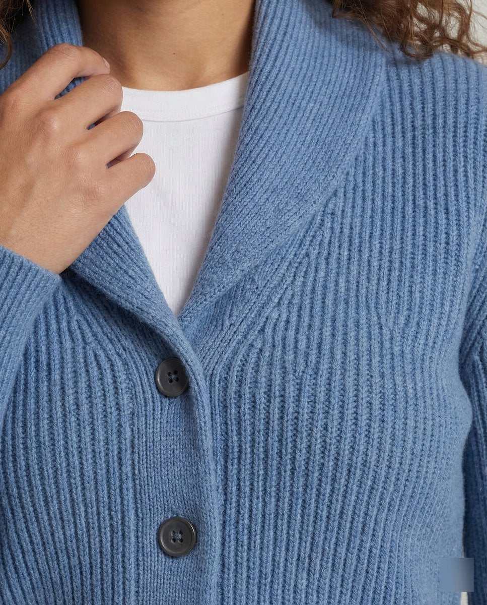 Frieda | Cardigan en tricot pour femmes avec col revers et boutons à manches longues