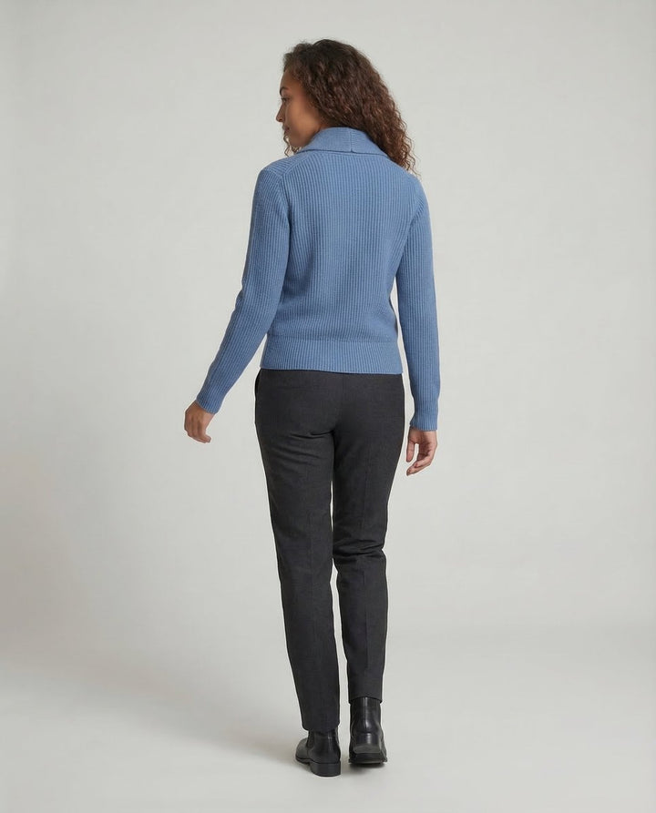 Frieda | Cardigan en tricot pour femmes avec col revers et boutons à manches longues